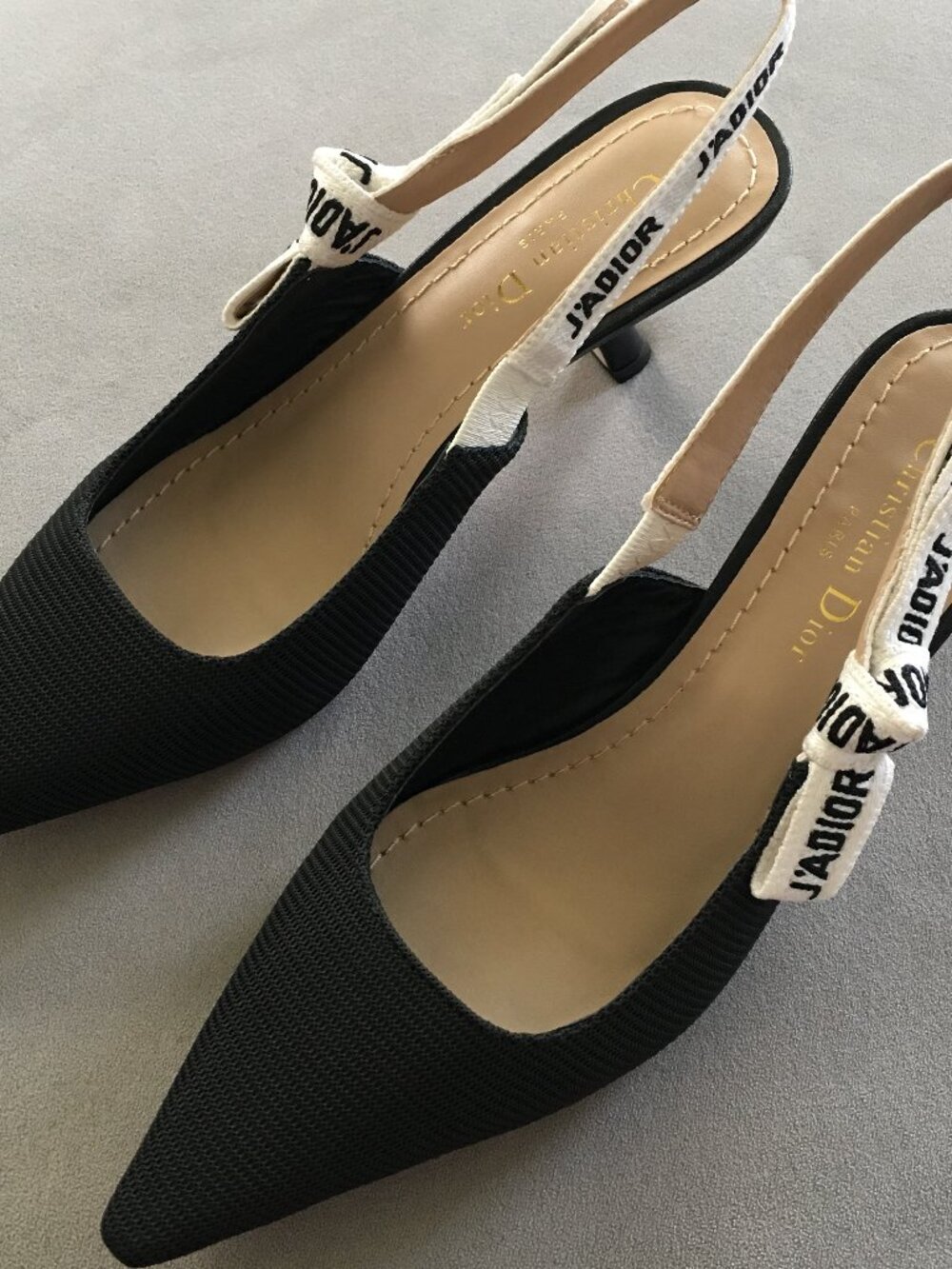 Dior J'Adior Black Slingback Pumps